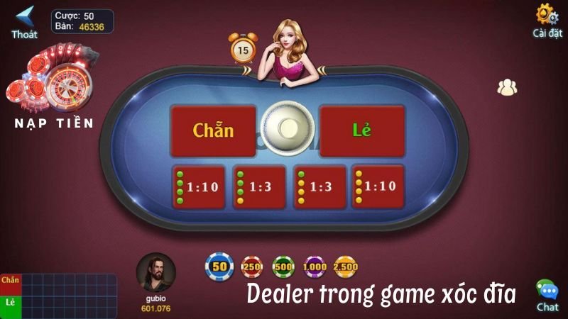 Dealer trong game xóc đĩa